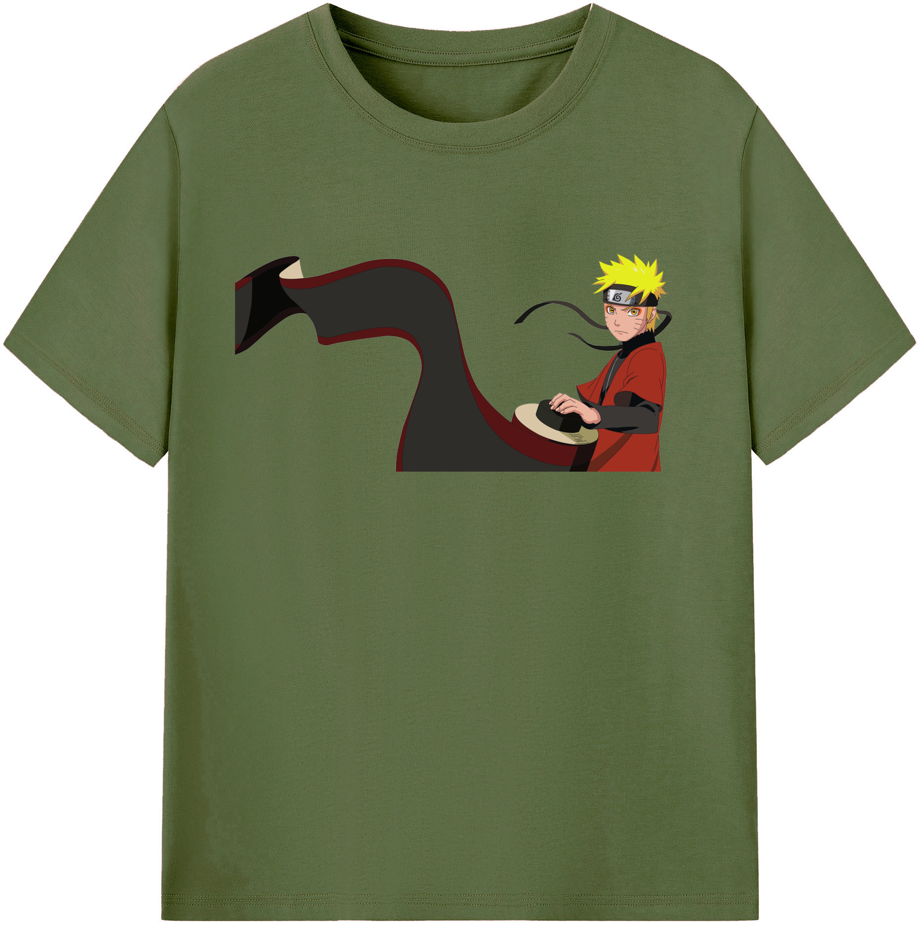 （画像用） NARUTO -ナルト- うずまき ナルト Uzumaki Naruto 綿100％半袖Tシャツ（フロントプリント）